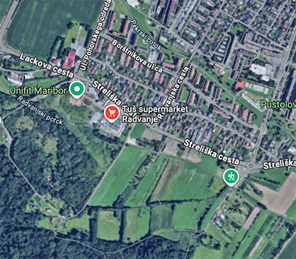Google Maps PE Trgovski park Radvanje
